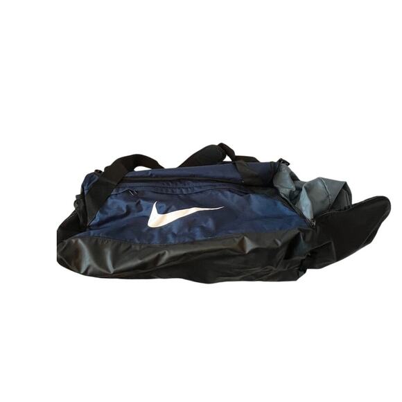 Nike Blue Black Duffel Bag 22"x12"x10" Zipped